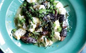 Ricotta Gnocchi with Asparagus, Peas, and Morels