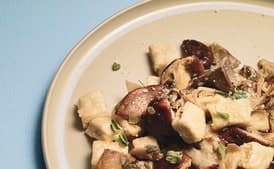 Ricotta Gnocchi with Mushrooms and Marjoram