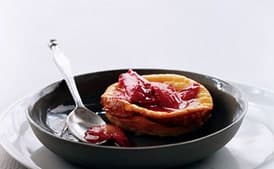 Ricotta Puddings with Glazed Rhubarb