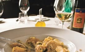 Rigatoni with Shrimp, Calamari and Basil