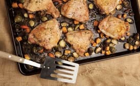 Roast Chicken Thighs with Veggies