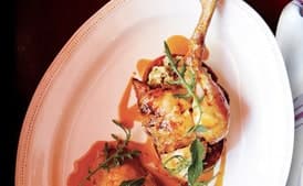 Roast Chicken with Crisp Toasts and Ricotta