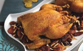 Roast Chicken with Dried Fruit and Almonds