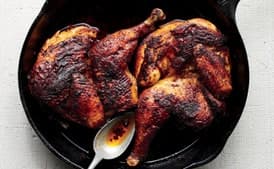 Roast Chicken With Harissa And Schmaltz