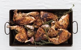 Roast Chicken with Herb-and-Garlic Pan Drippings