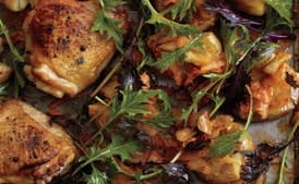 Roast Chicken with Kimchi Smashed Potatoes