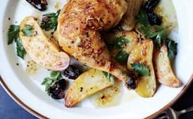 Roast Chicken with Potatoes and Olives