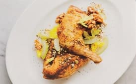 Roast Half Chicken With Cashew Tarator and Celery