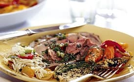 Roast Leg of Lamb with Salsa Verde