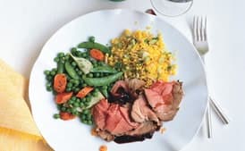 Roast Leg of Lamb with Tarragon-Mint Butter