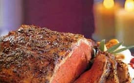 Roast New York Strip Loin With Garlic-Herb Crust