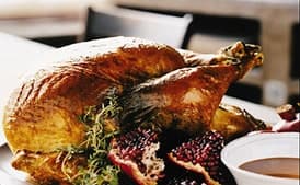 Roast Turkey with Pomegranate Gravy