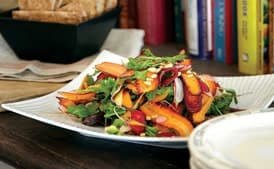 Roasted and Raw Carrot Salad with Avocado and Toasted Cumin Vinaigrette