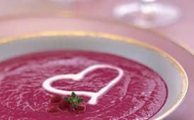 Roasted Beet Soup with Crème Fraîche