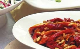 Roasted Bell Pepper Salad with Pine Nuts