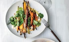 Roasted Carrots With Stracciatella And Buckwheat