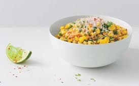 Roasted Corn with Manchego & Lime