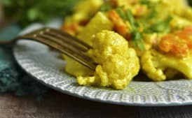 Roasted Curried Cauliflower