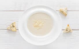 Roasted Garlic and Brie Soup