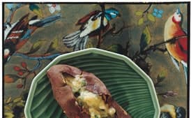 Roasted Japanese Sweet Potatoes with Scallion Butter