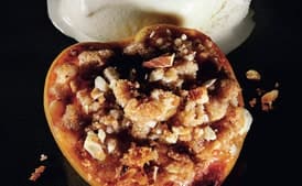 Roasted Peaches with Amaretti Crumble