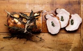 Roasted Pork with Sage, Rosemary, and Garlic