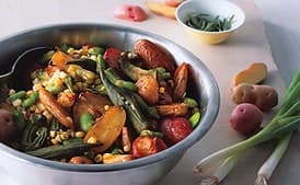 Roasted Potato and Okra Salad