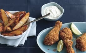 Roasted Potato Wedges with Cilantro-Lime Mayonnaise