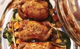 Roasted Quail with Wild Mushrooms