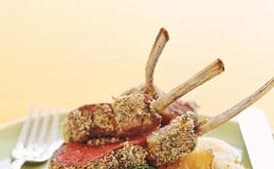 Roasted Racks of Lamb with Malagueta Pepper and Farofa Crust