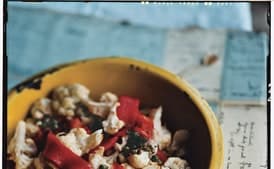 Roasted Red Peppers and Cauliflower with Caper Vinaigrette