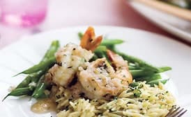 Roasted Shrimp with Champagne-Shallot Sauce
