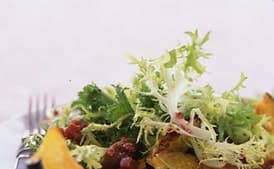 Roasted Squash, Chestnut, and Chicory Salad with Cranberry Vinaigrette