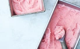Roasted Strawberry–Buttermilk Sherbet