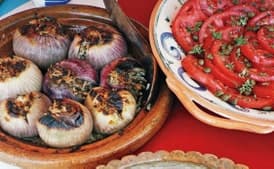 Roasted Stuffed Red Onions