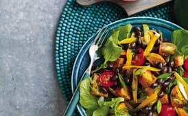 Roasted Sweet Potato and Black Bean Salad