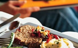 Roasted Vegetable Meatloaf with Mustard Mashed Potatoes
