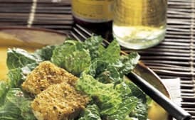 Romaine Salad with Chipotle Dressing and Warm Queso Fresco