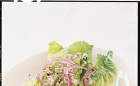 Romaine Wedges with Tangy Blue Cheese Vinaigrette