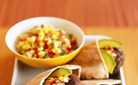 Rosemary-Sage Burgers with Apple Slaw and Chive "Mayo"