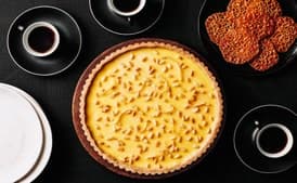 Rustic Lemon Tart (Torta Della Nonna al Limone) With Pine Nut Lace Cookies