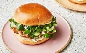 Salmon Burgers With Ginger and Quick-Pickled Cucumbers