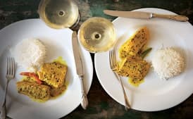 Salmon in a Bengali Mustard Sauce