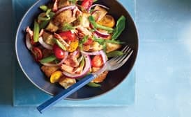 Salmon Panzanella With Green Beans