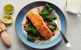 Salmon Rice Bowls with Coconut-Ginger Broth