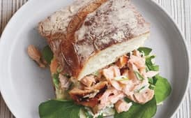 Salmon Salad Sandwiches on Ciabatta