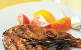 Salmon Steak with Orange-Balsamic Glaze