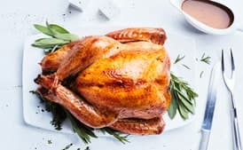 Salted Roast Turkey with Herbs and Shallot-Dijon Gravy