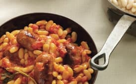 Sausages with White Beans in Tomato Sauce