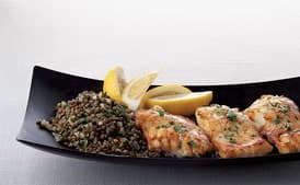Sautéed Cod With Lentils